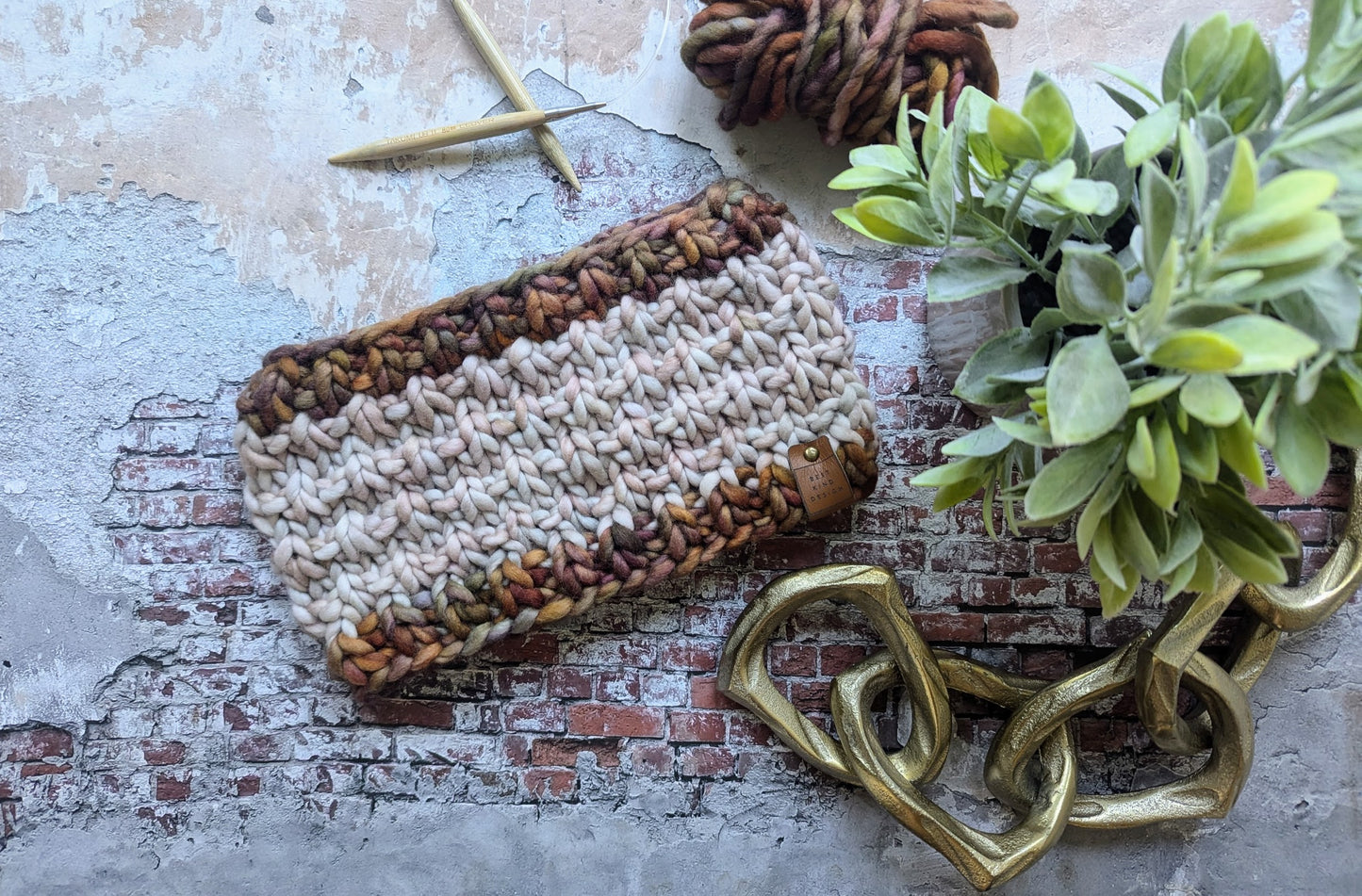 'Hearts Poppin" Luxury Chunky Headband Ear Warmer Womens Large