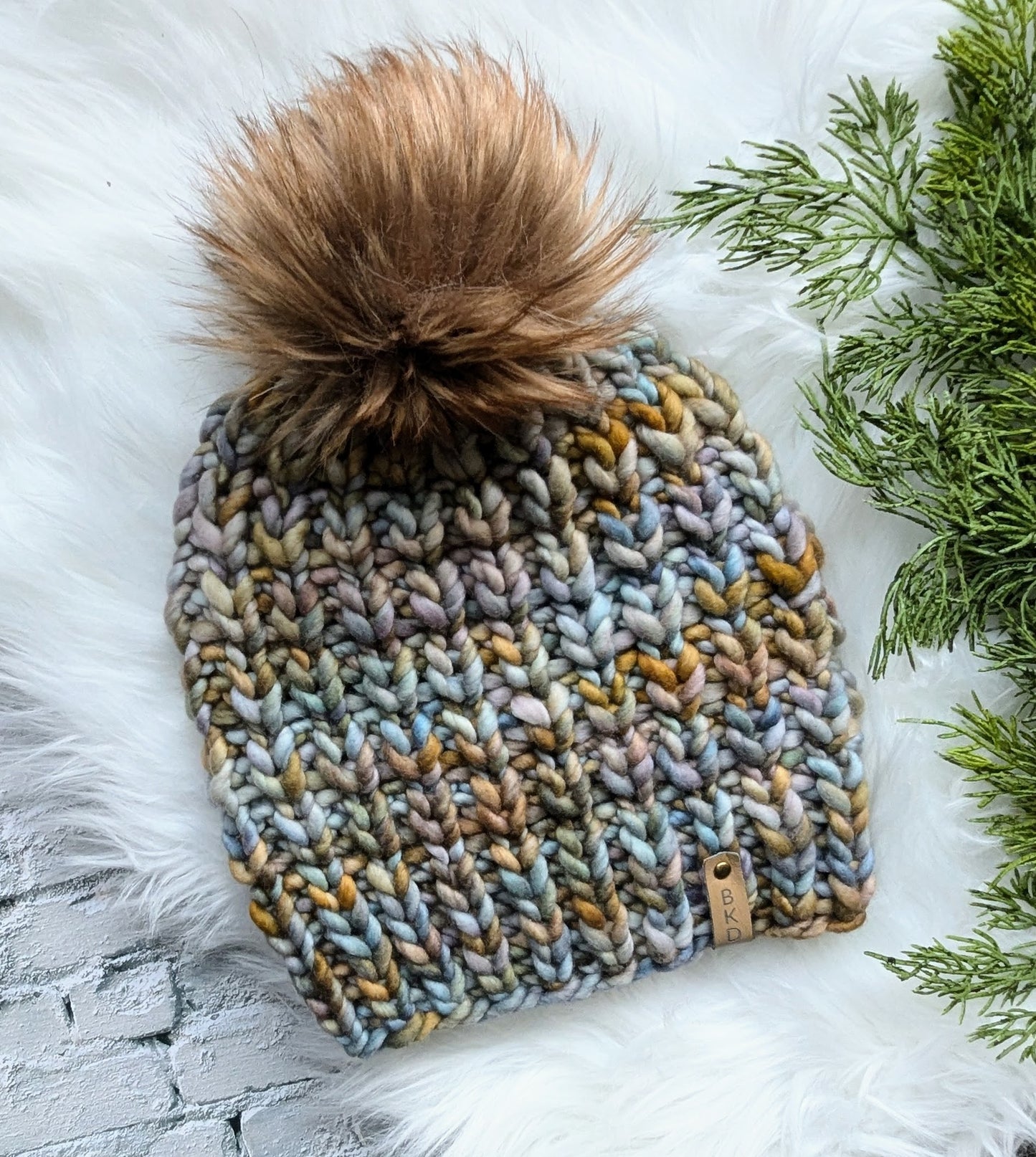 Luxury "Switch" Reversible Adult Winter Beanie Blue