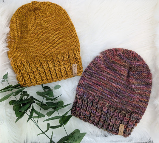Luxury "Twist" Winter Beanie - Mustard