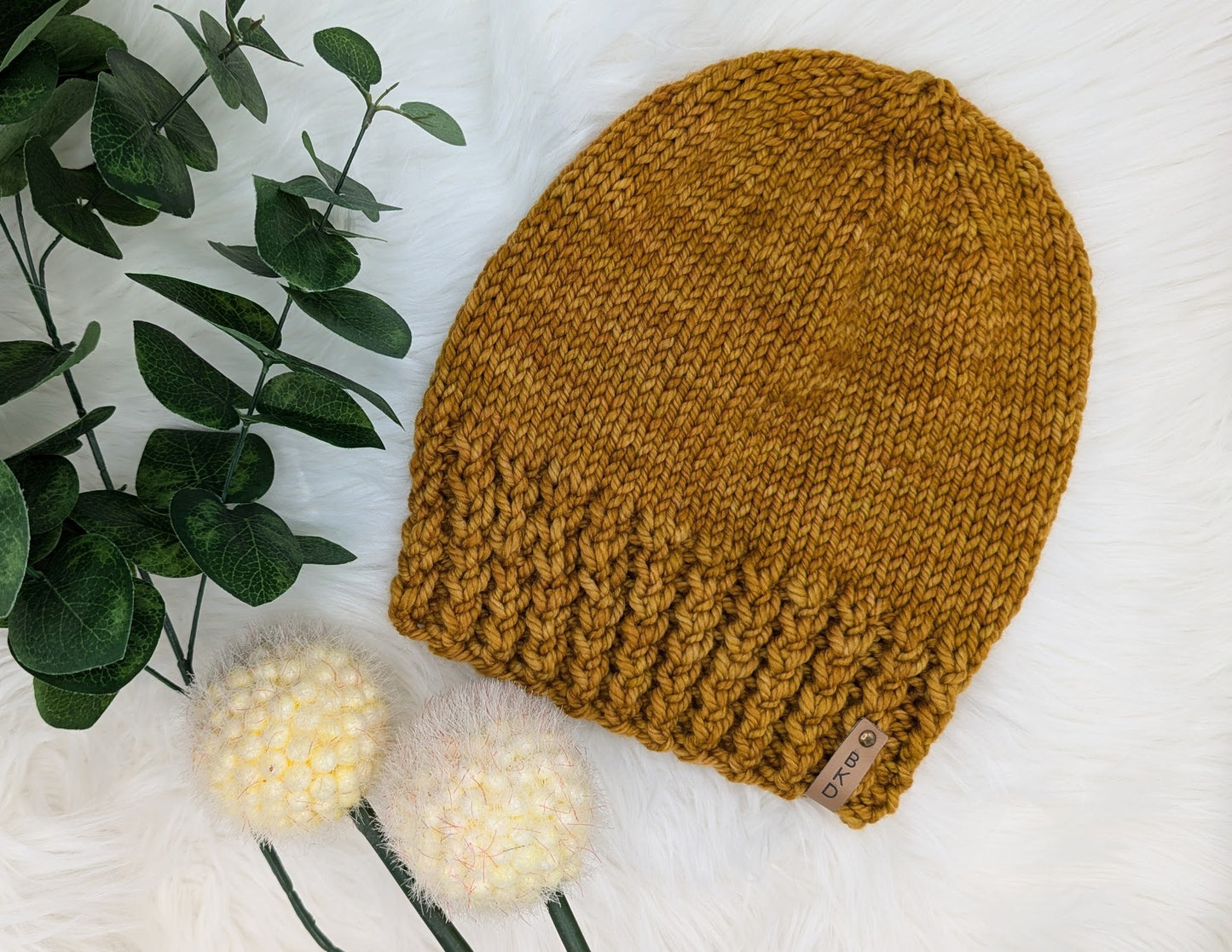 Luxury "Twist" Winter Beanie - Mustard