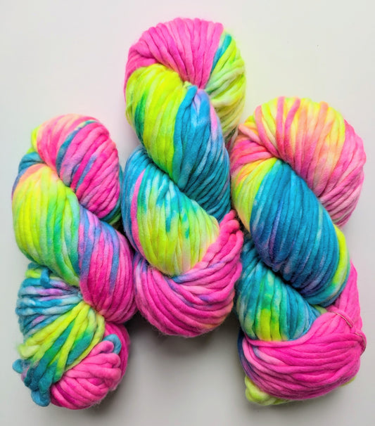 KNOTTED BY NISH |  Super Chunky Merino Double Rainbow Light