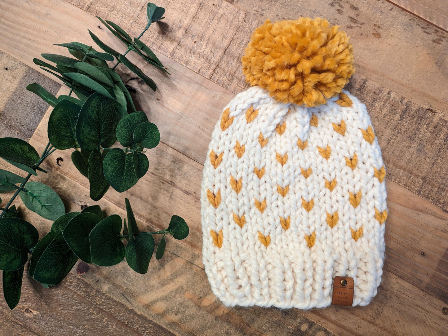 'Little Hearts' Toddler Size Winter Beanie