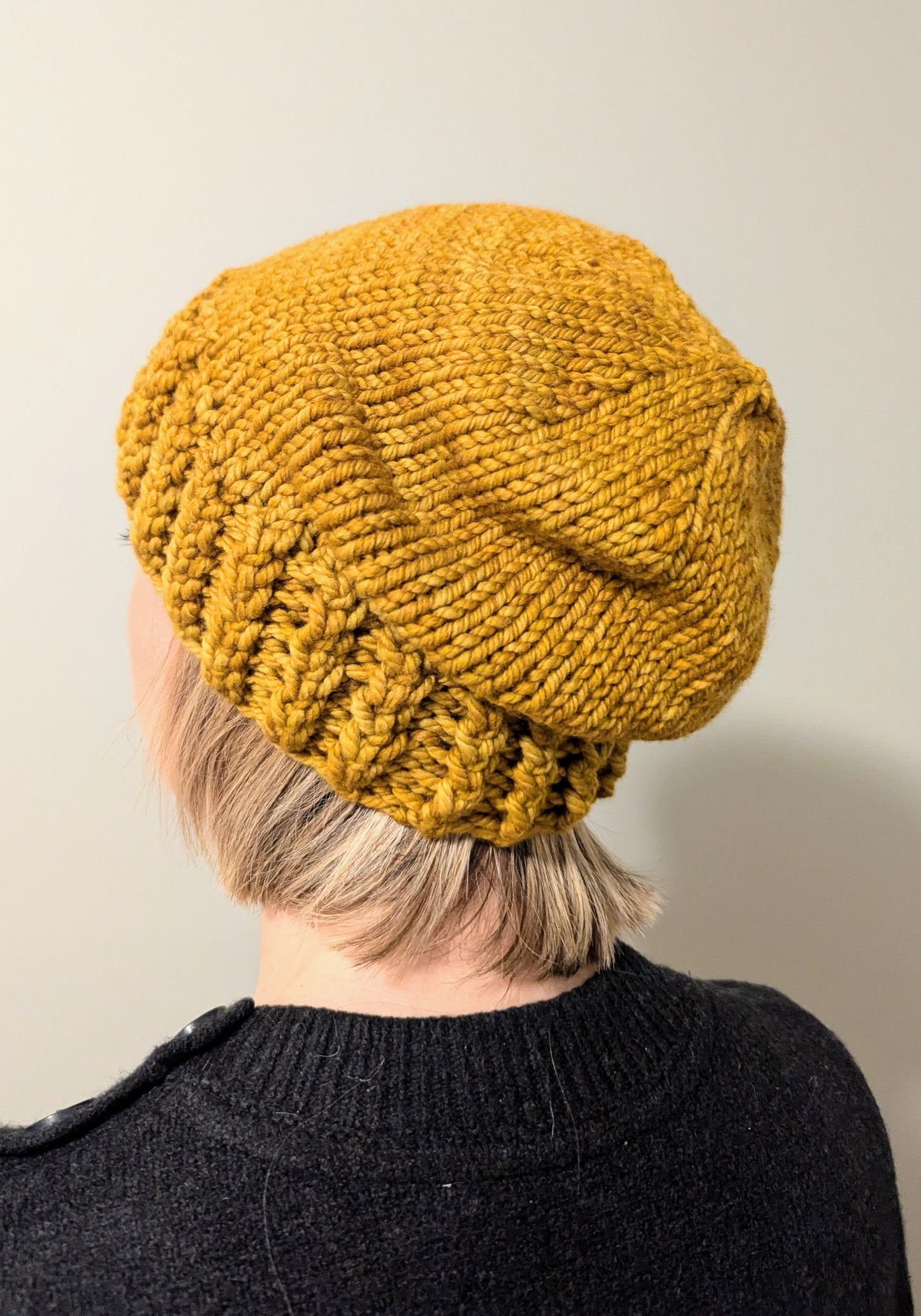 Twisty Slouch Beanie Knitting Pattern