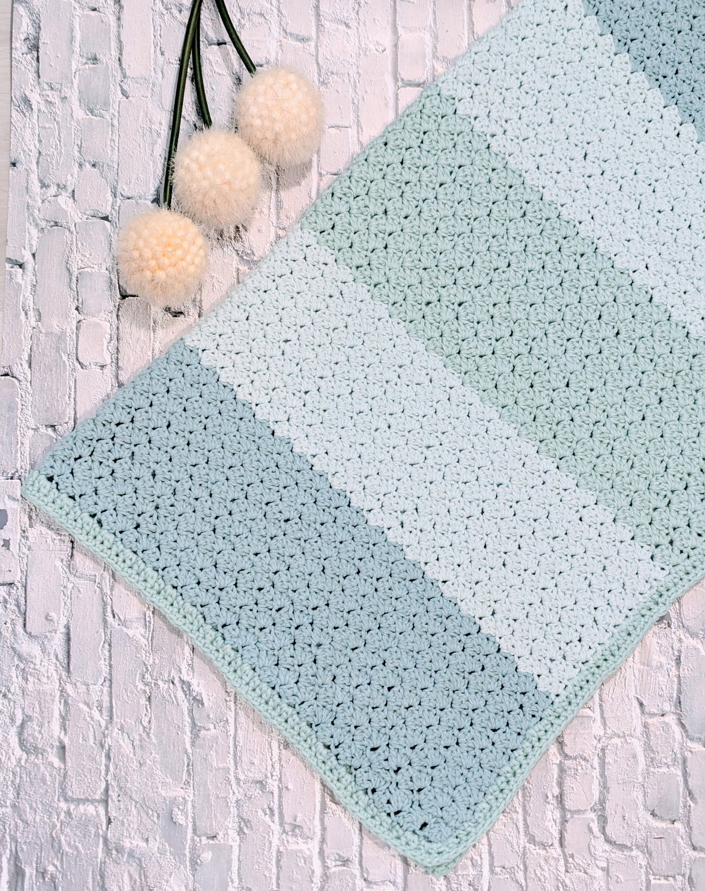 Hand Crocheted Watercolours Baby Blanket