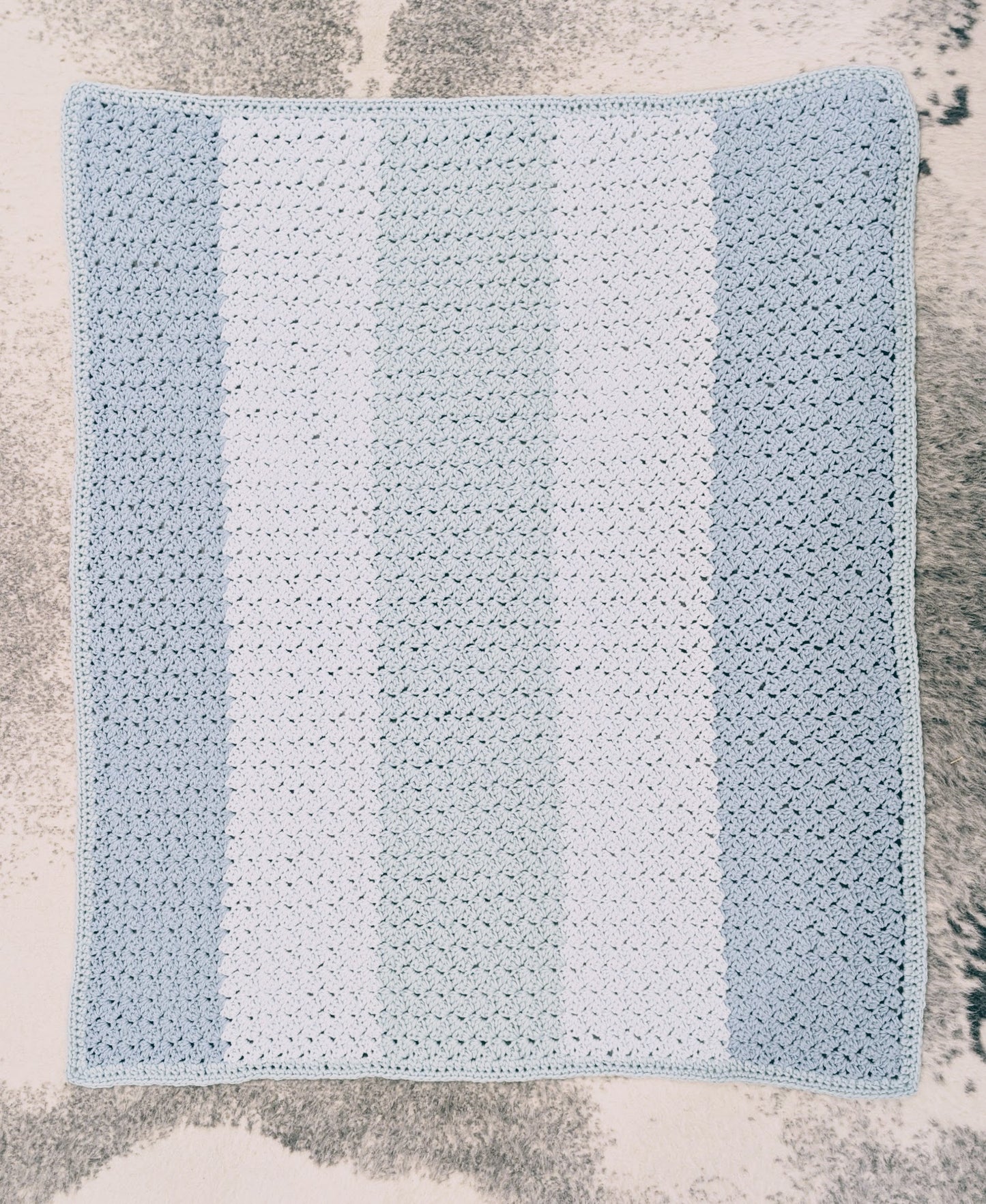 Hand Crocheted Watercolours Baby Blanket