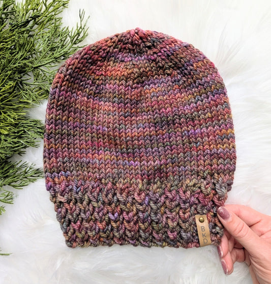 Luxury "Twist" Winter Beanie - Purple