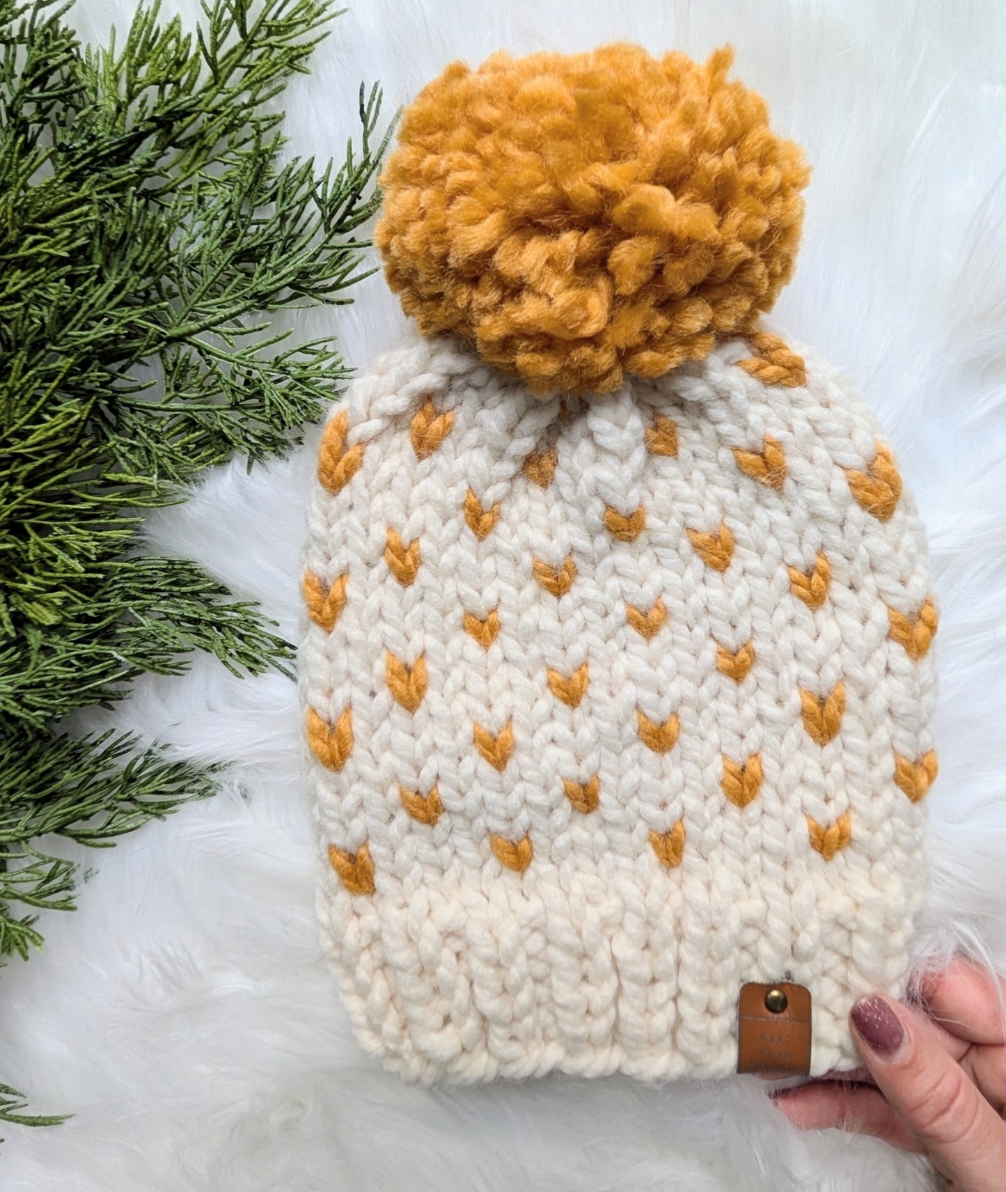 'Little Hearts' Toddler Size Winter Beanie
