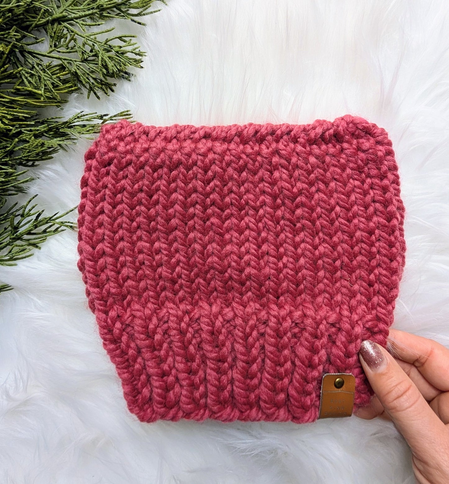 'Kitty' Child Size Age 18 months-3 Years Winter Beanie - Hot Pink