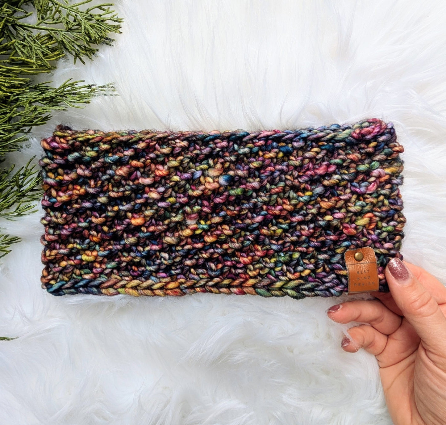 'Granite" Luxury Light Chunky Headband Ear Warmer