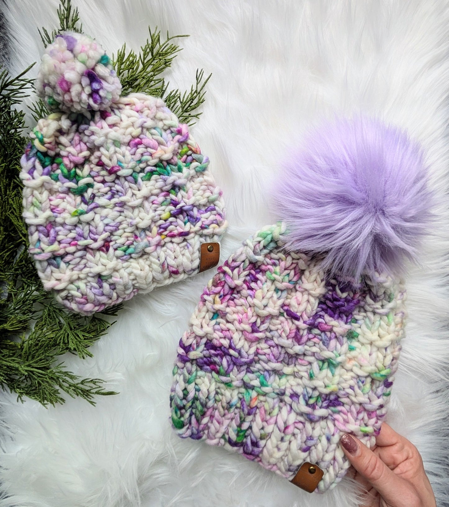 Luxury "Awaken" Mommy and Toddler Winter Beanie Set