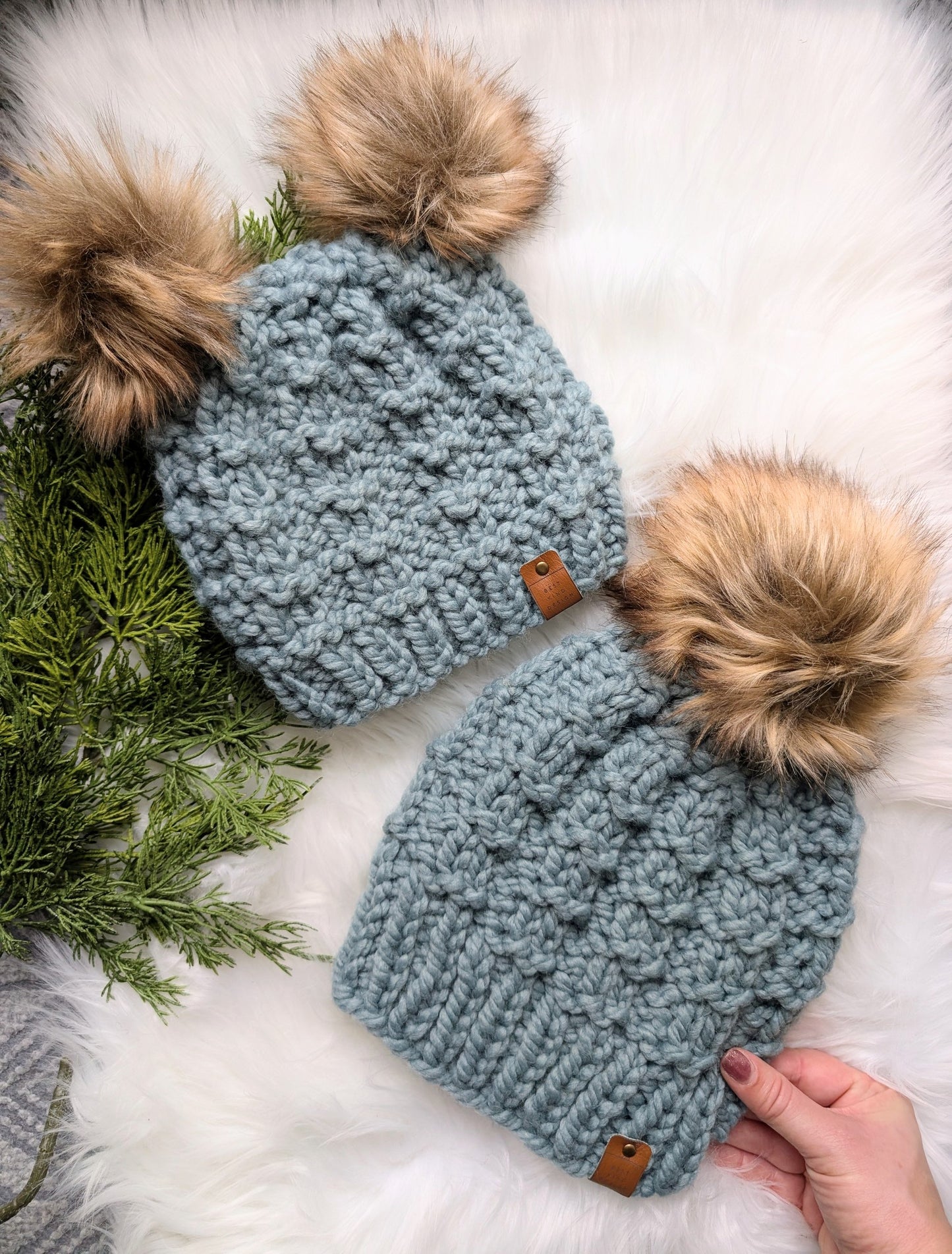 'Awaken' Mommy and Me Winter Beanie Set
