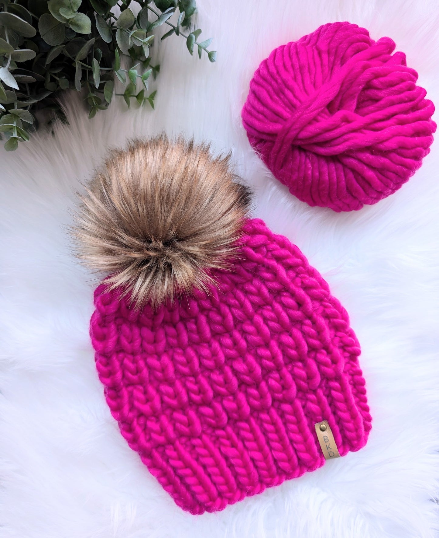 Luxury "Switch" Reversible Adult Winter Beanie Pink