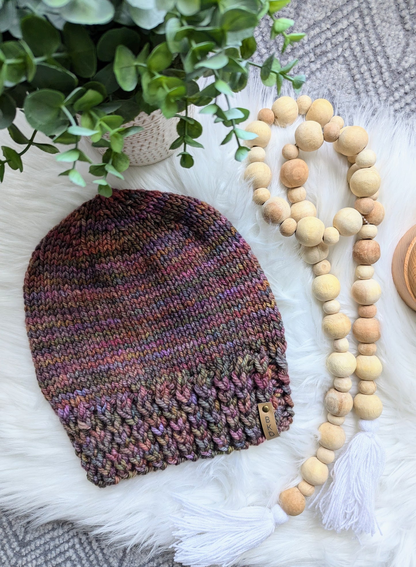 Twisty Slouch Beanie Knitting Pattern