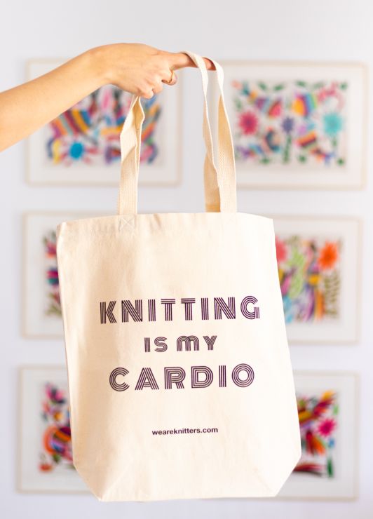 We Are Knitters Tote Bag - Knitting is my Cardio