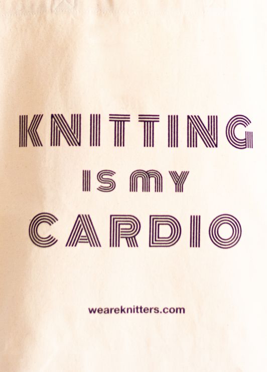 We Are Knitters Tote Bag - Knitting is my Cardio