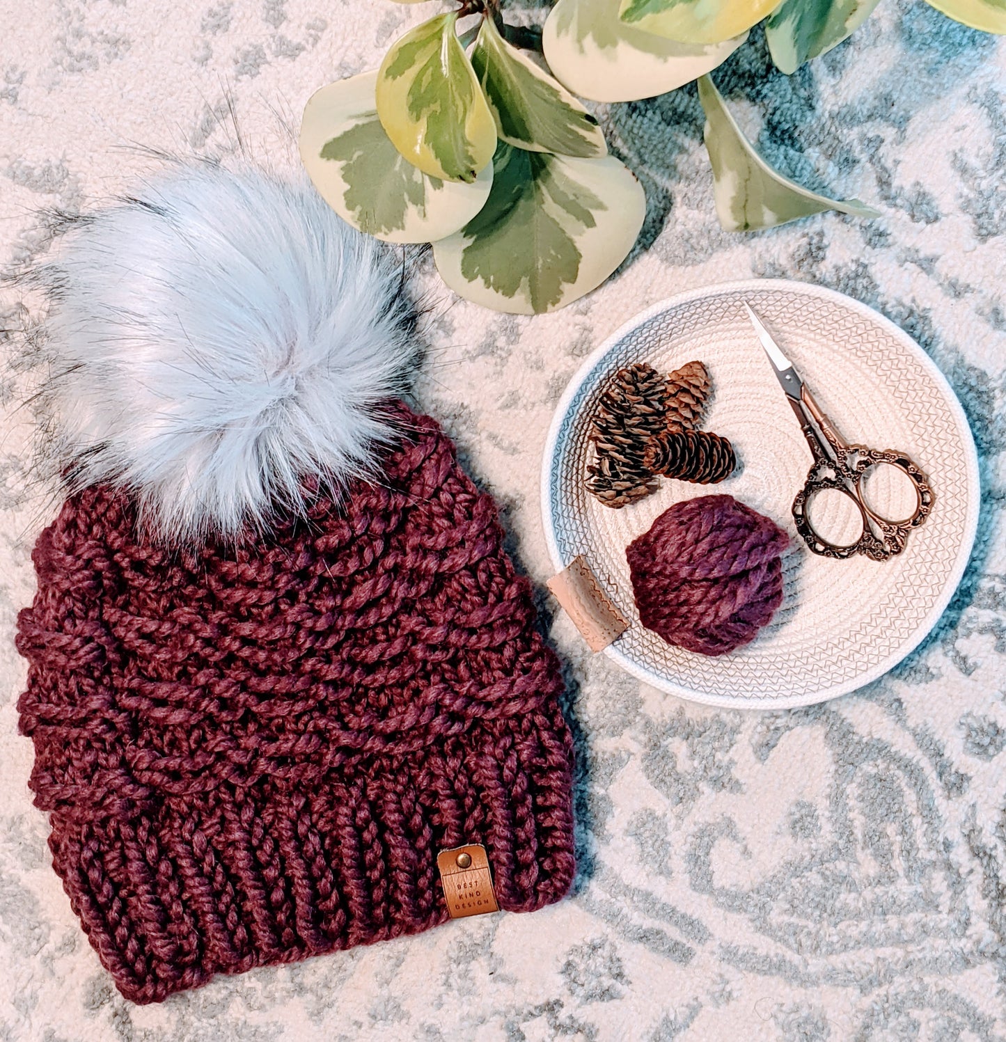 Chain Link Beanie Knitting Pattern