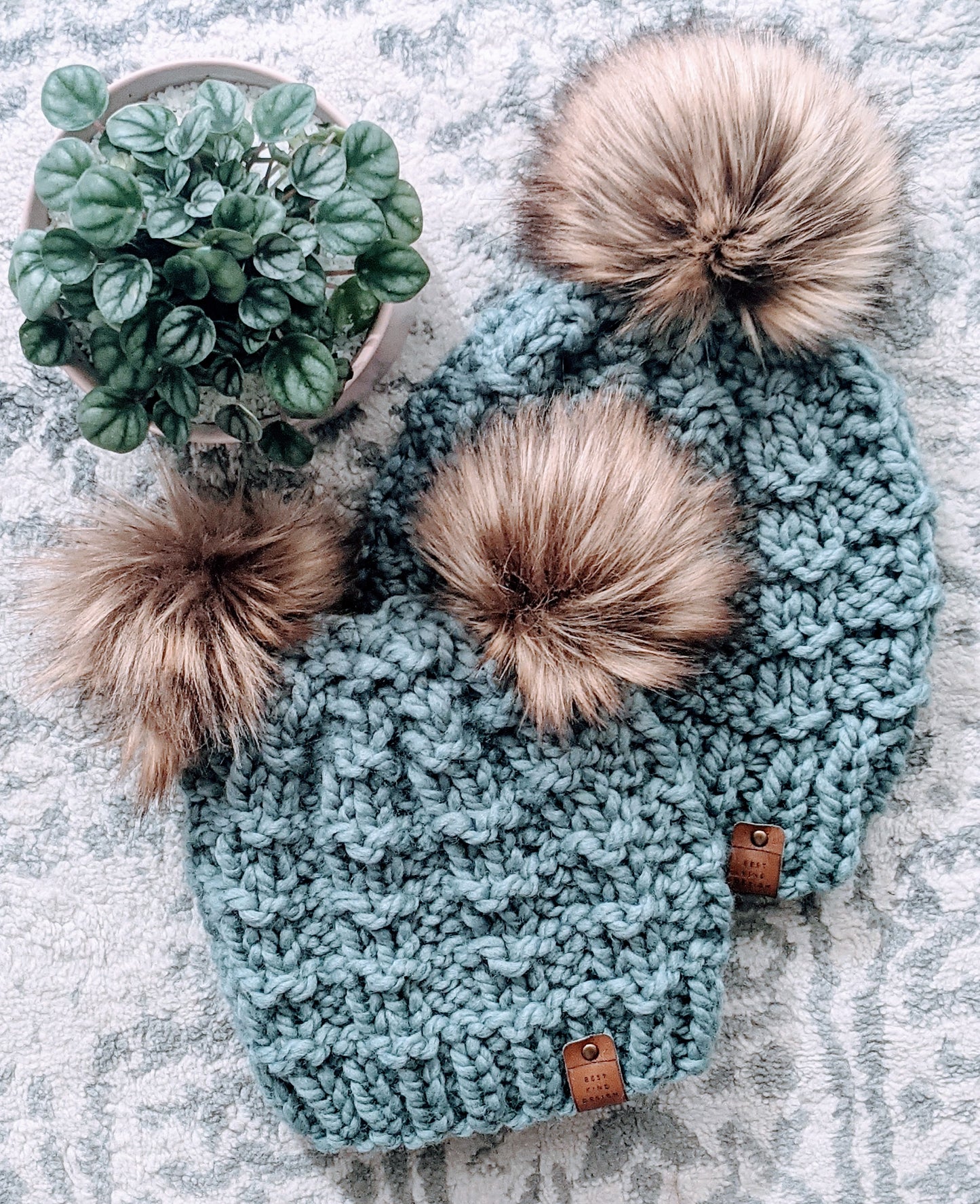 'Awaken' Mommy and Me Winter Beanie Set
